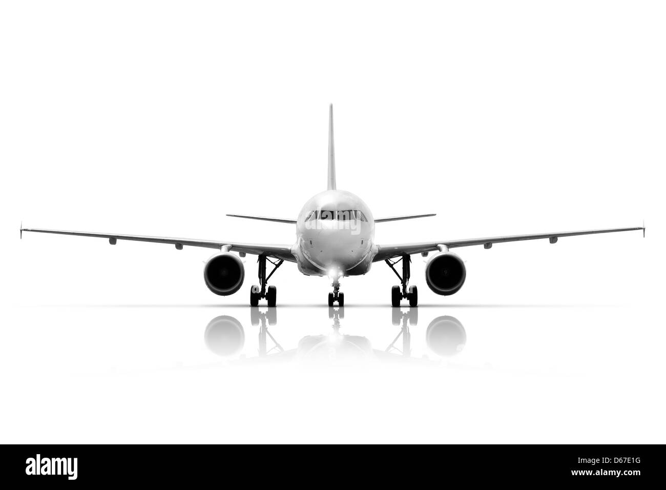 Start-Flugzeug am Flughafen Stockfoto