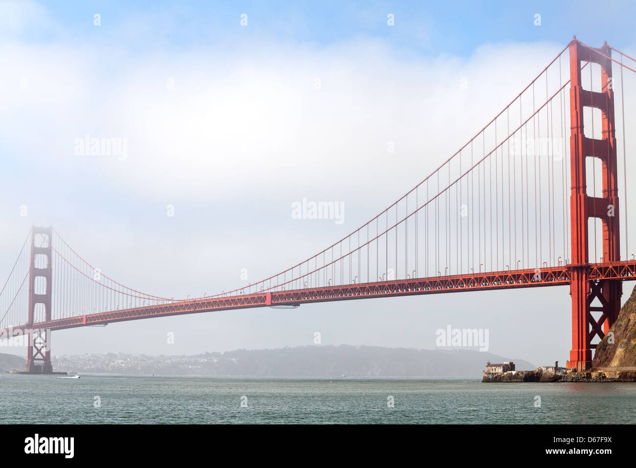 Blick auf die Golden Gate Bridge aus Gabel Baker, San Francisco, Kalifornien, USA, Nordamerika Stockfoto