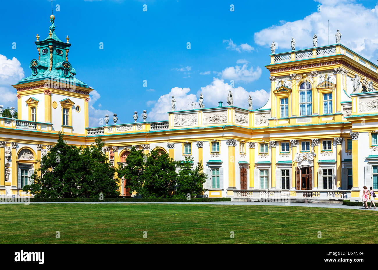 Das 17. Jahrhundert Wilanów königlichen Palast in Warschau, Polen. Stockfoto