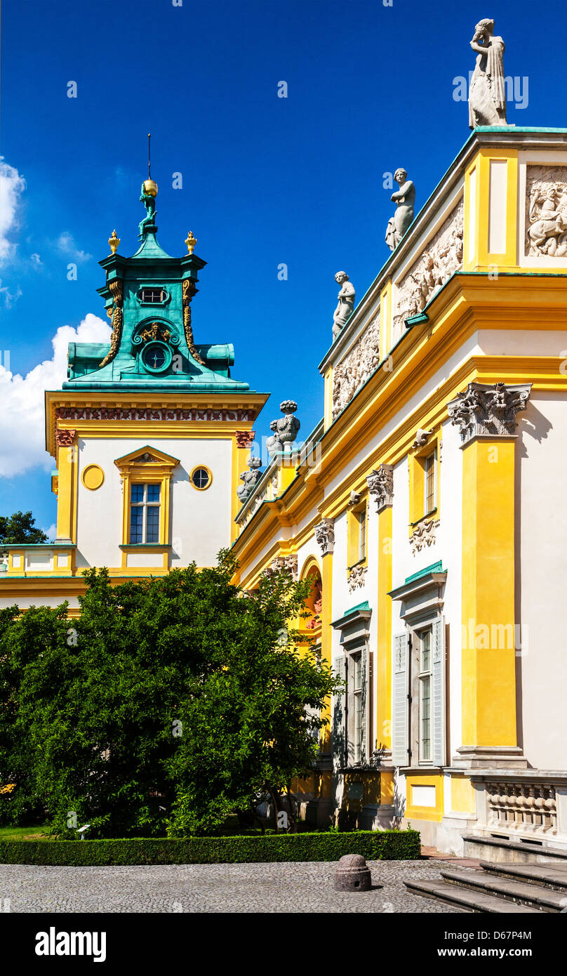 Eine Ecke des 17. Jahrhunderts Wilanów königlichen Palast in Warschau, Polen. Stockfoto