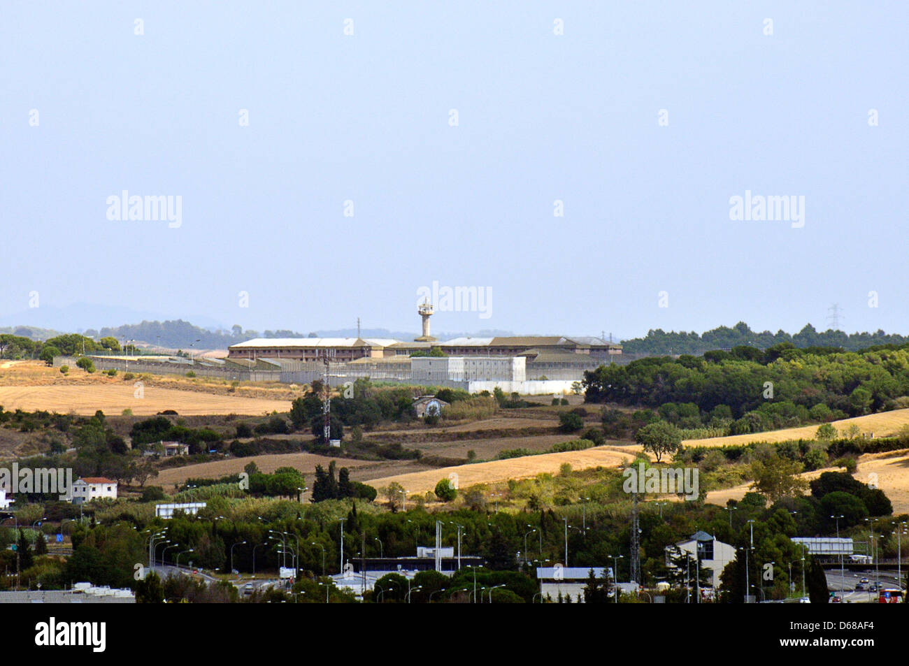 Panoramablick von Granollers Gefängnis Stockfoto