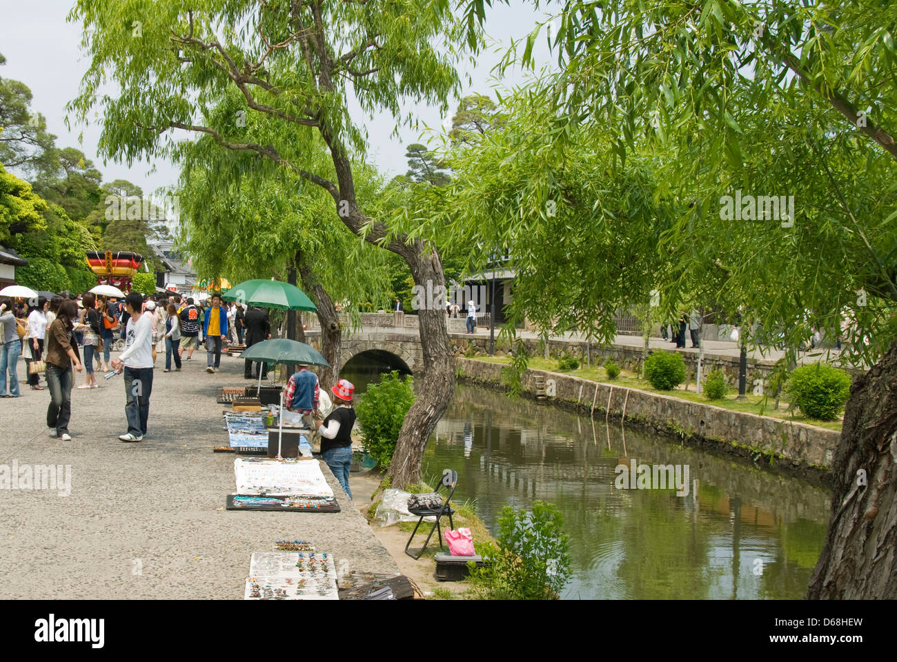 Kanal bei Bikan, Kurashiki, Okayama, Japan Stockfoto