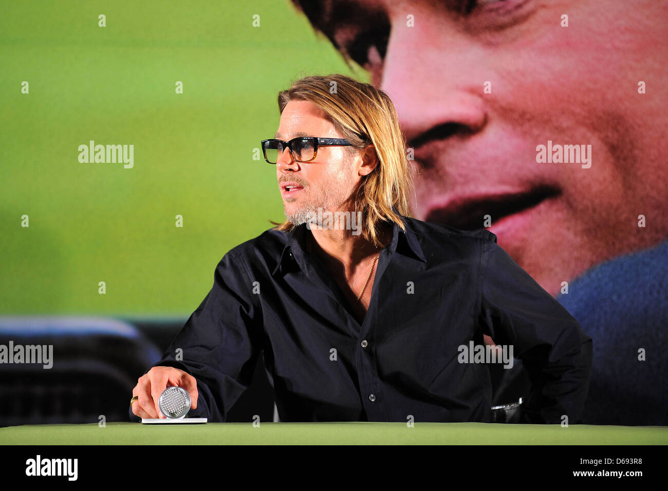 Brad Pitt bei bei der Pressekonferenz für seinen neuesten Film "Moneyball" Seoul, Südkorea - 15.11.11 Stockfoto