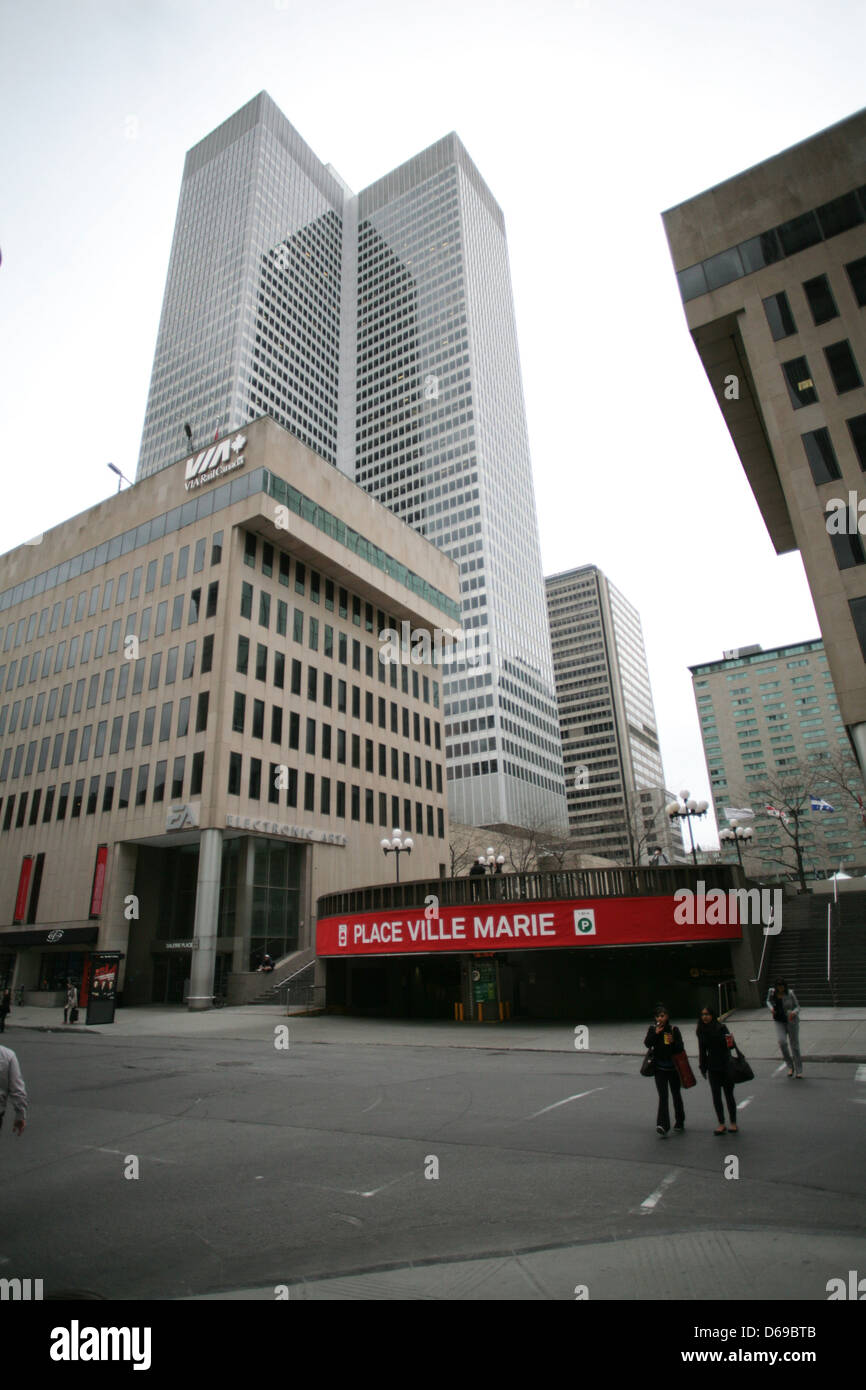 Setzen Sie Ville Marie in der Innenstadt von Montreal, Quebec. Stockfoto