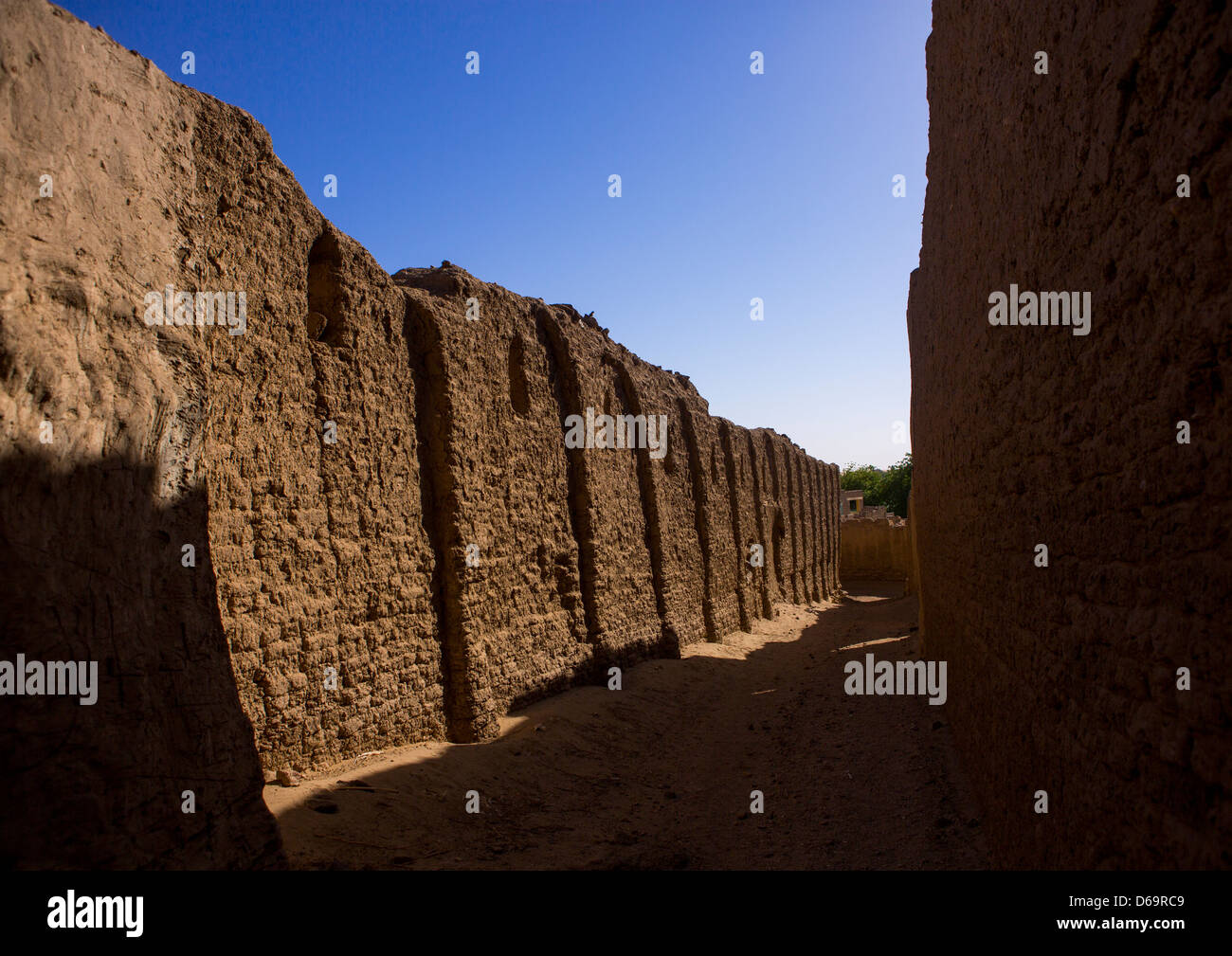 Verlassene Lehmziegel Haus Al-Khandaq, Sudan Stockfoto