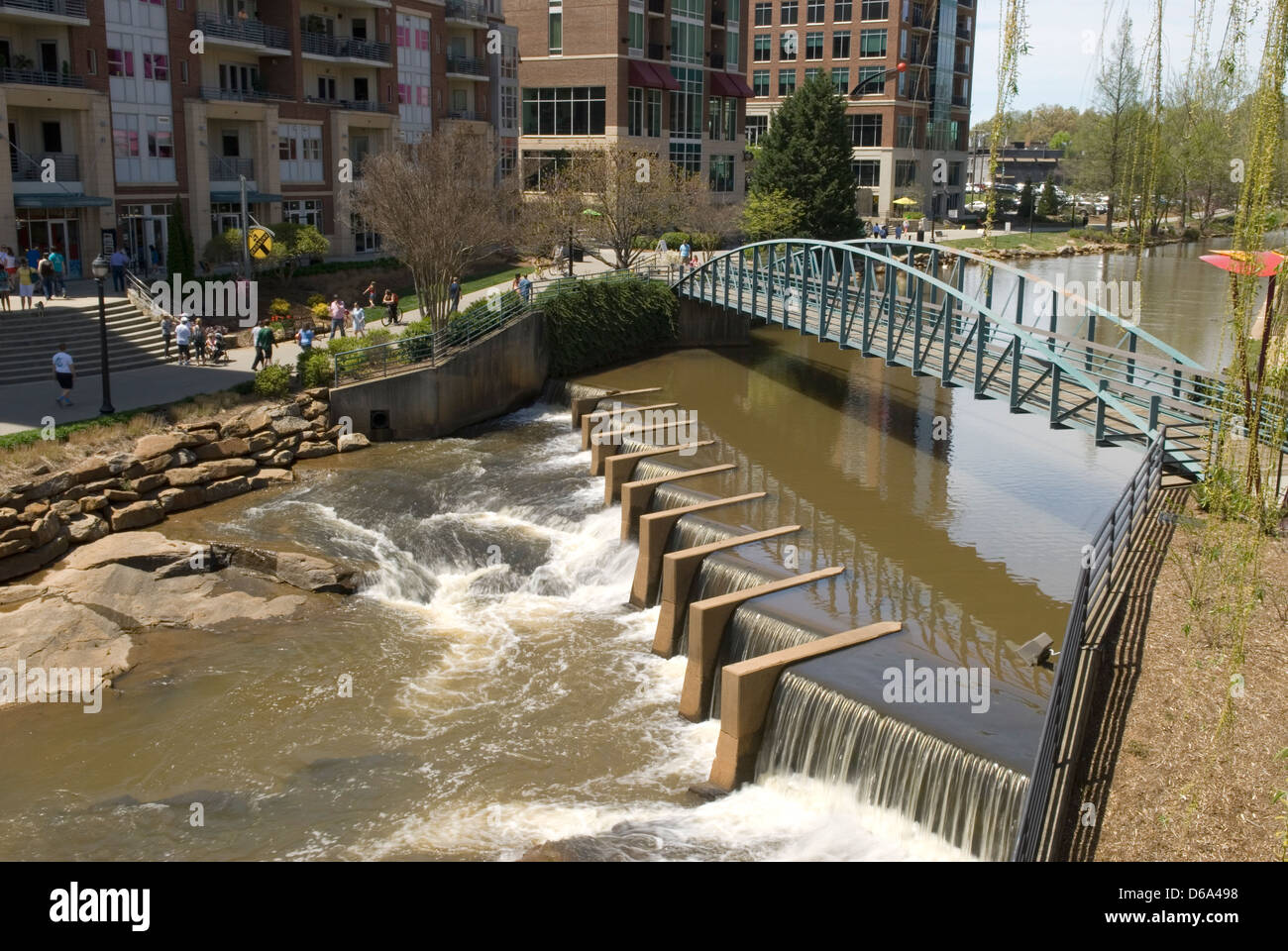 Reedy Falls Park Greenville SC USA Stockfoto