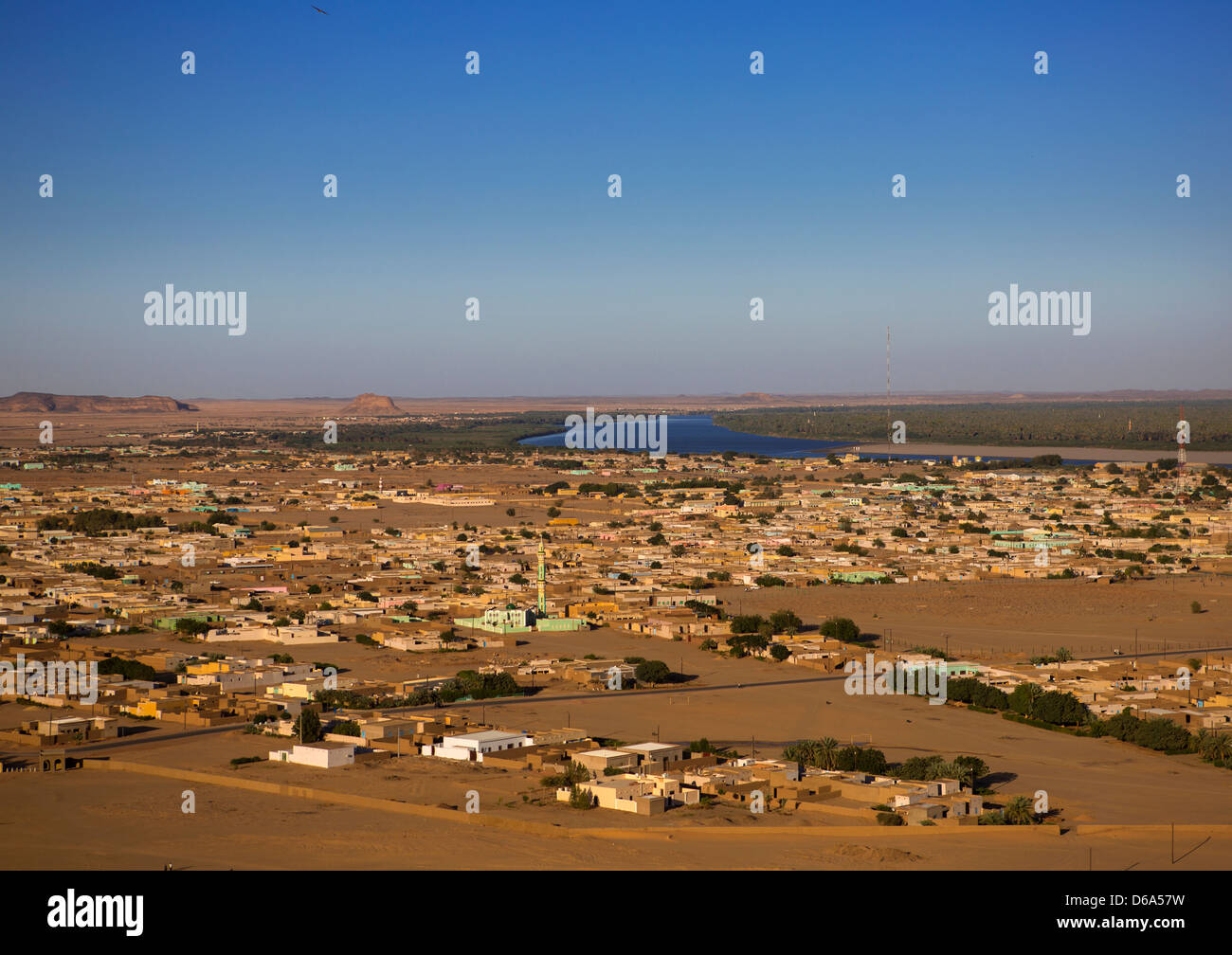 Karima Stadt Ansicht, Sudan Stockfoto