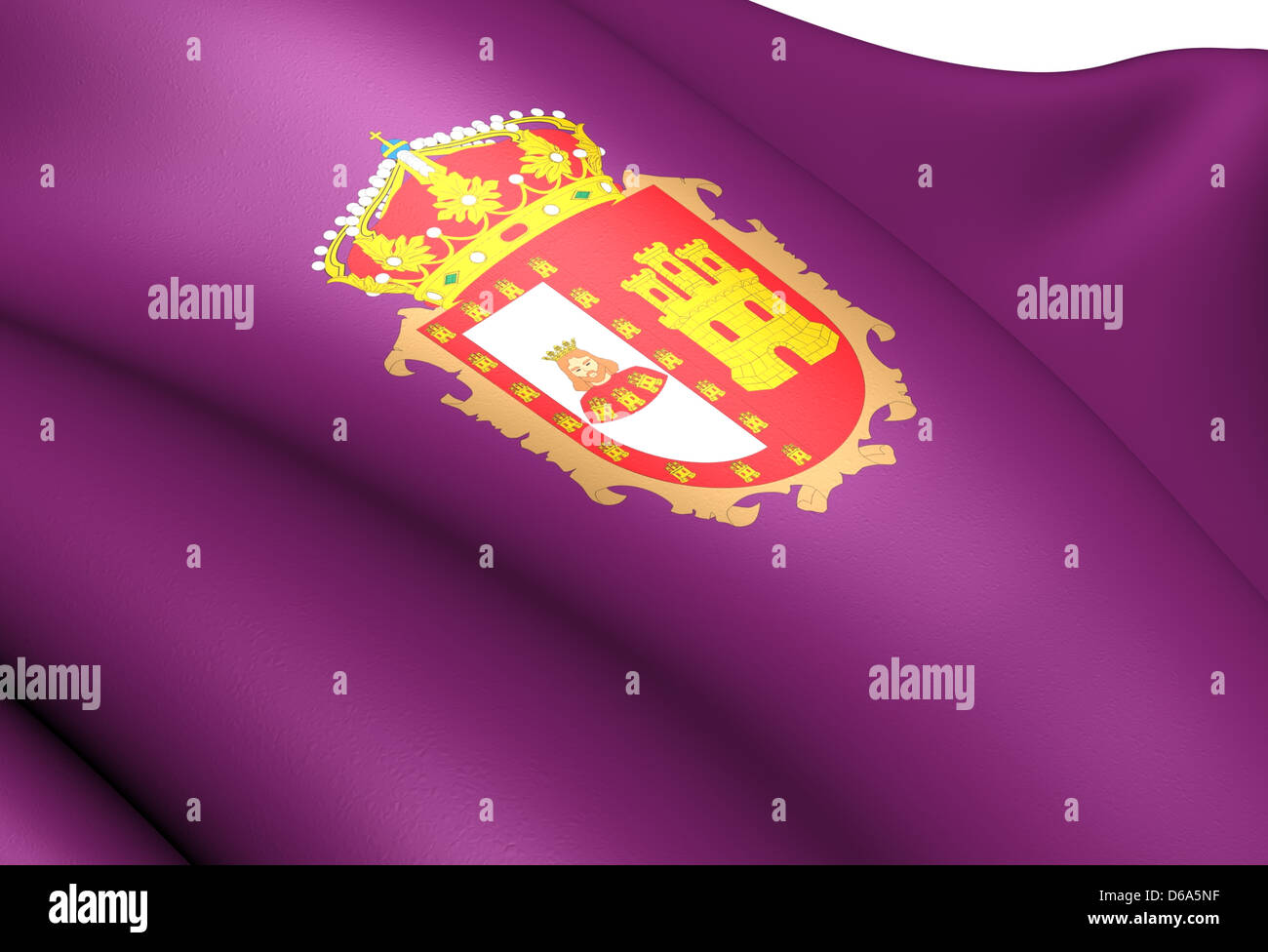 Flagge der Provinz Burgos Stockfoto