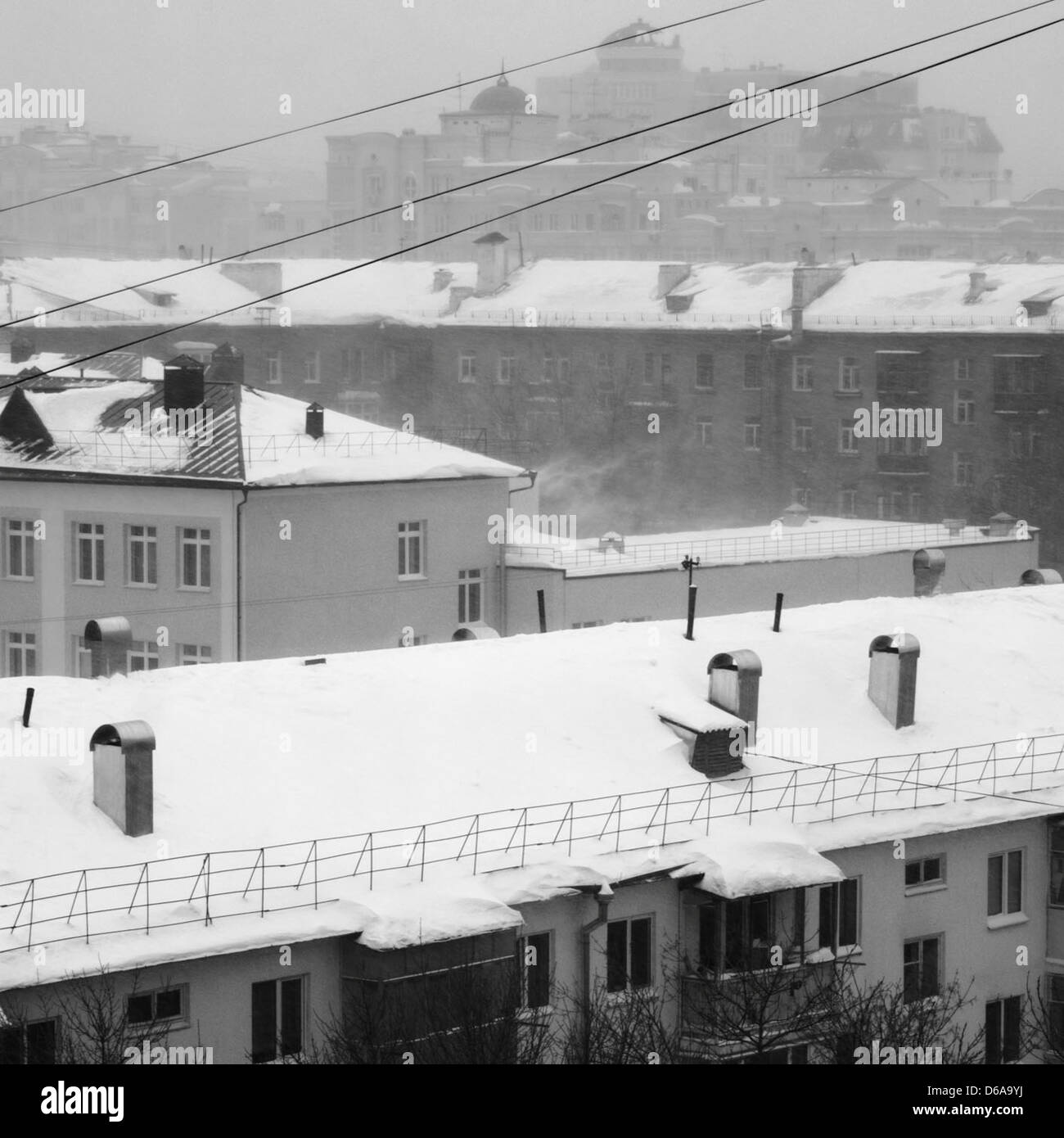 Die Kirschblüte in voller Blüte repräsentiert die Schönheit des Frühlings in Russland. Diese zarten rosafarbenen Blumen sind ein Symbol für Erneuerung und wärmeres Wetter und bieten einen malerischen Blick auf den jahreszeitlichen Wandel. Stockfoto