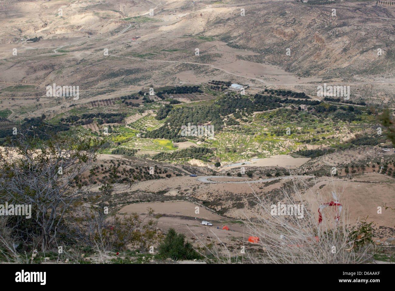 Einen trockenen und kargen Wüste aus Nahost Jordanien Stockfoto