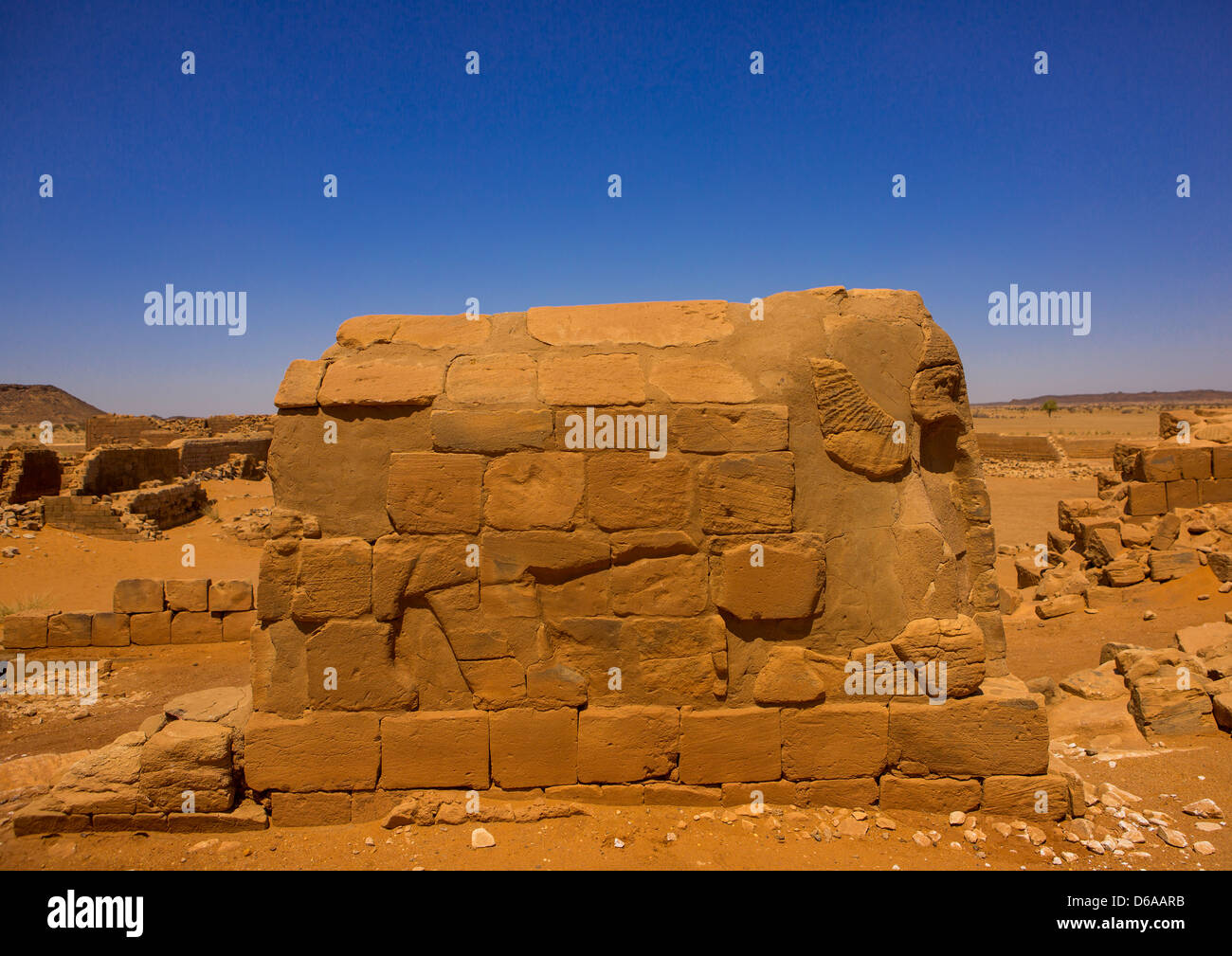 Der Elefanten-Tempel in Musawwarat Es-Sufra, Sudan Stockfoto