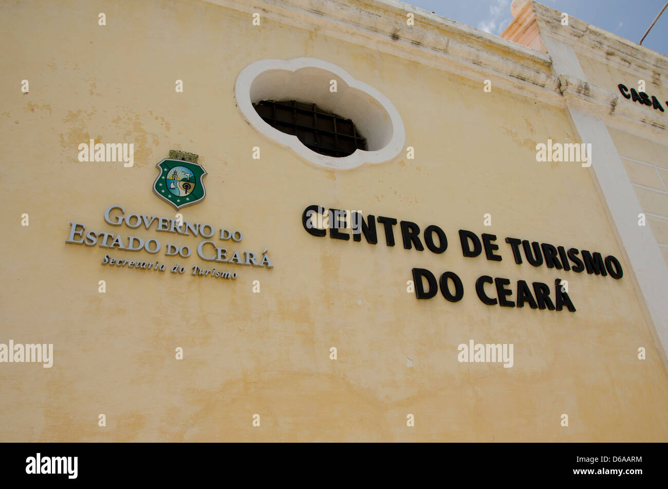 Brasilien, Fortaleza. Emcetur touristisches Zentrum, Handwerkermarkt, untergebracht in einem ehemaligen Gefängnis. Stockfoto