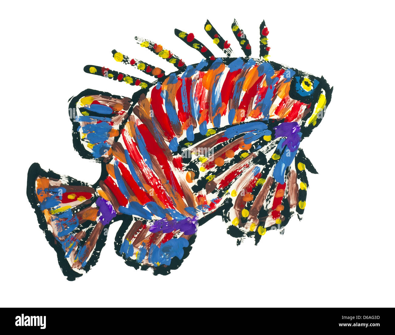 Feuerfische Scoprionfish abstraktes Bild Stockfoto