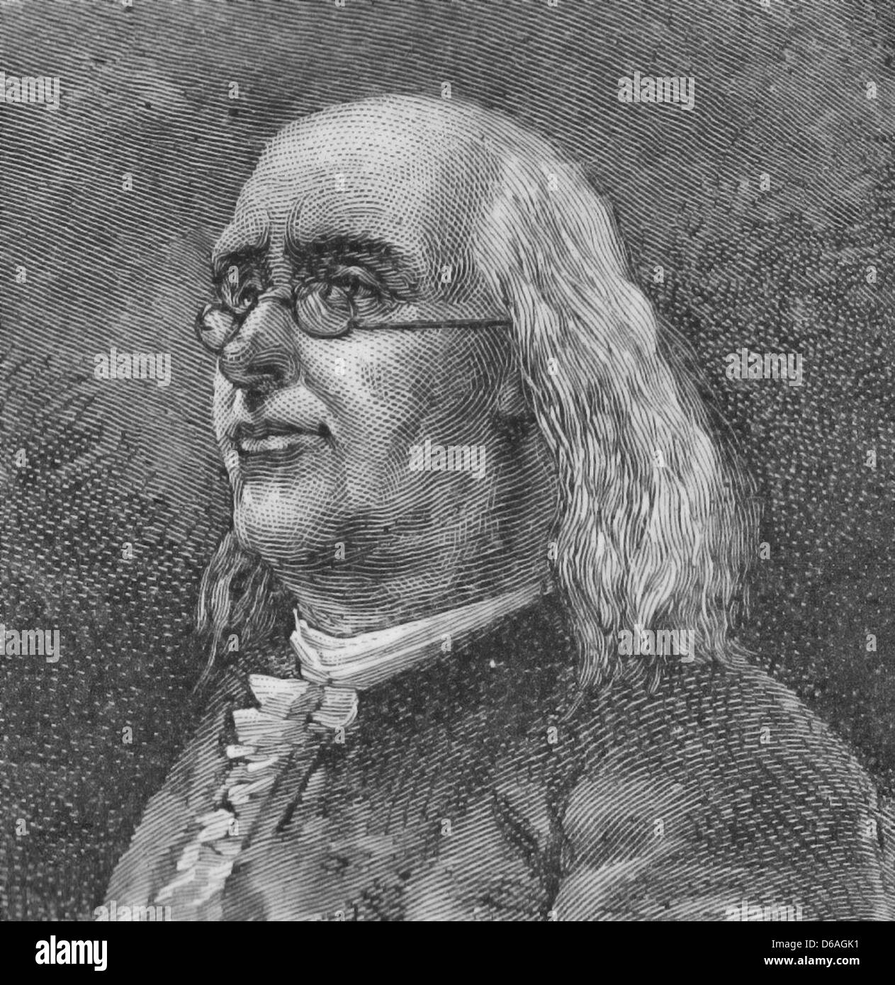 Benjamin Franklin - amerikanischer Staatsmann und Patriot, ca. 1776 Stockfoto