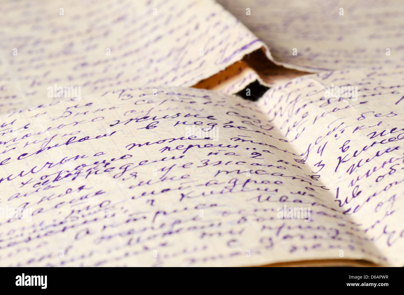 Alte Briefe als Hintergrund Stockfoto