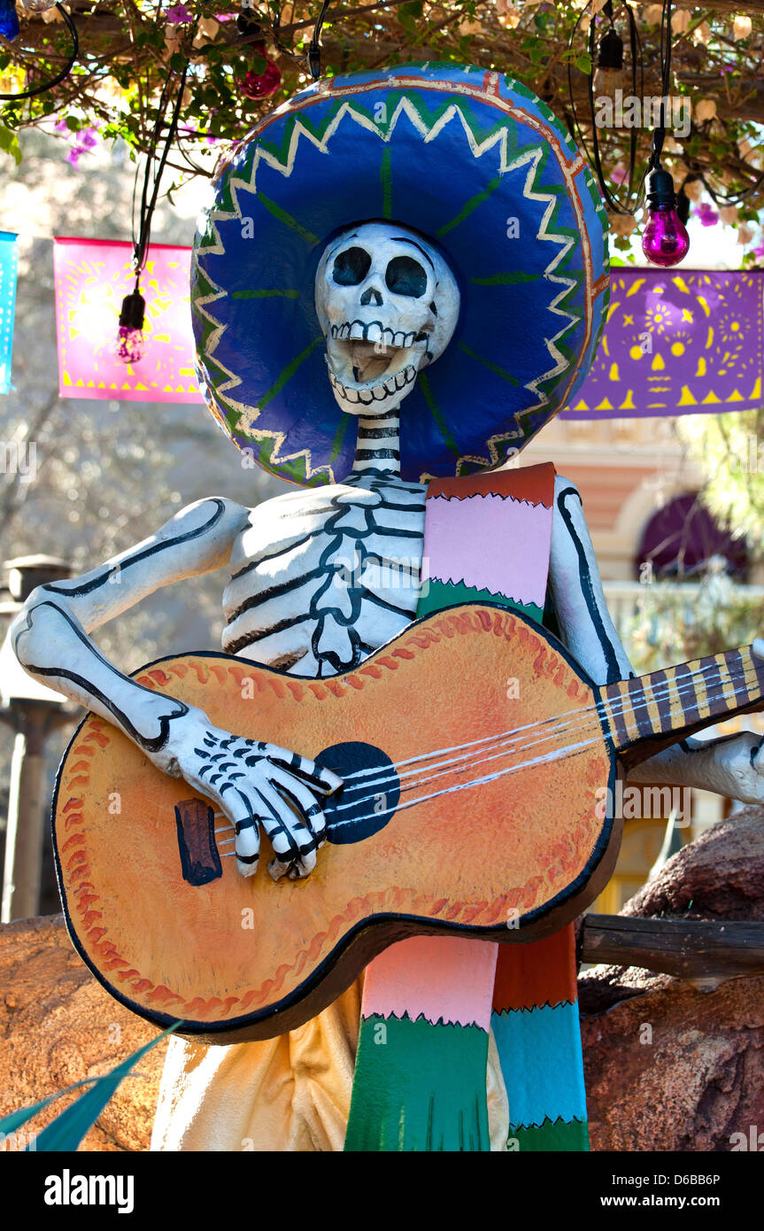 Skelett mexikanischen Scull Folk Tod Kunst Stockfoto