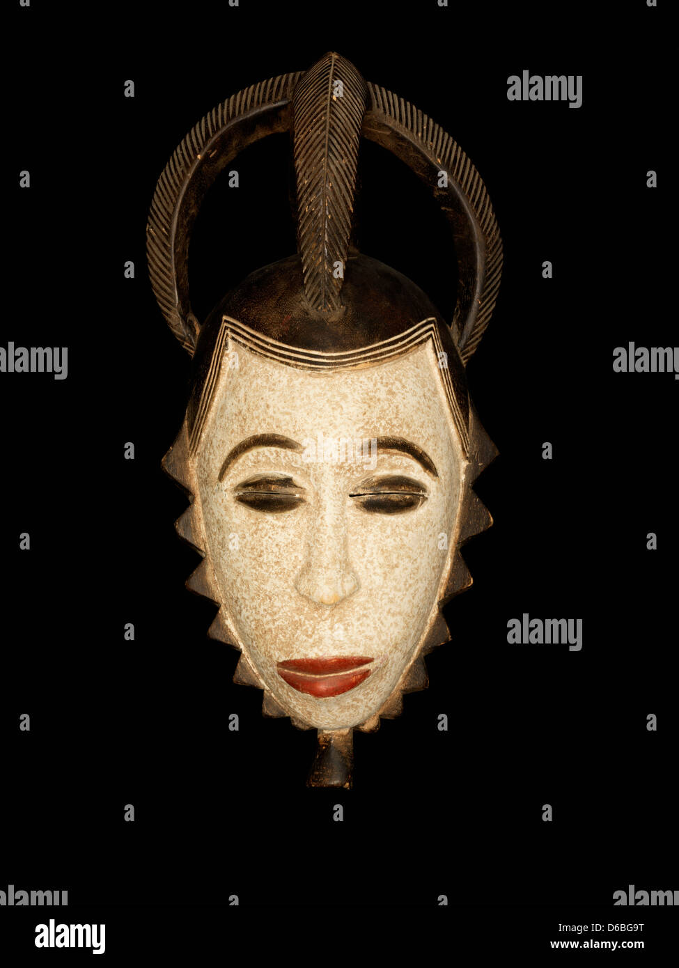 Nahaufnahme eines afrikanischen Stammes Maske Stockfoto