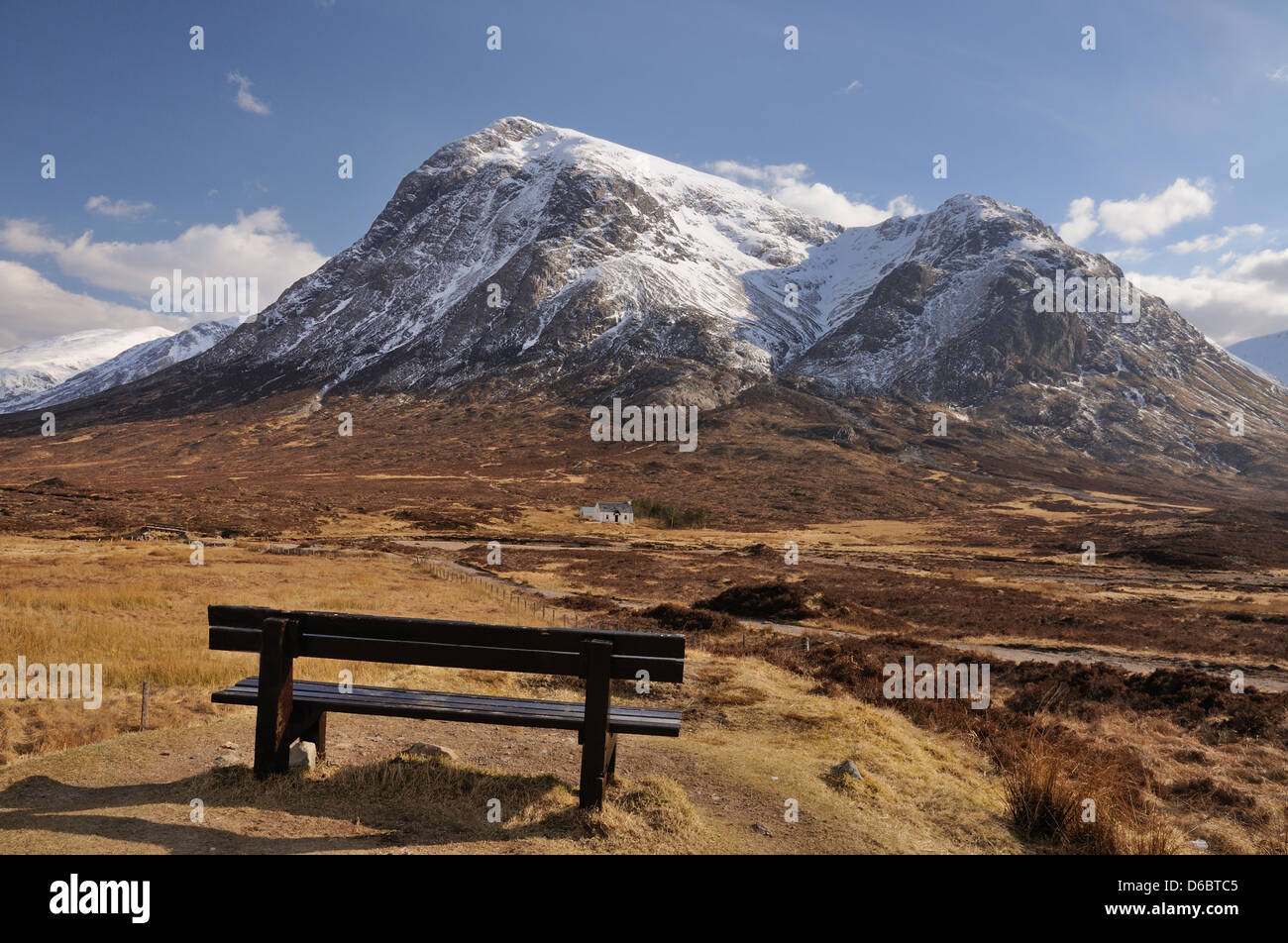 Sicht der Buachaille Etive Mor, Glencoe, Schottisches Hochland Stockfoto