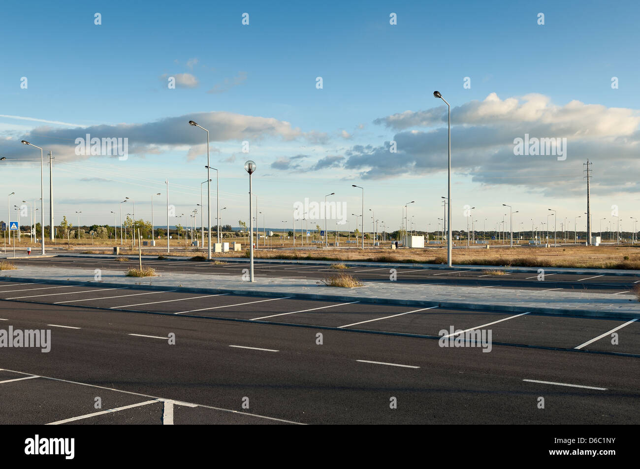 Voll infra strukturiert Baulücken baureif im Industriepark von Evora, Portugal Stockfoto