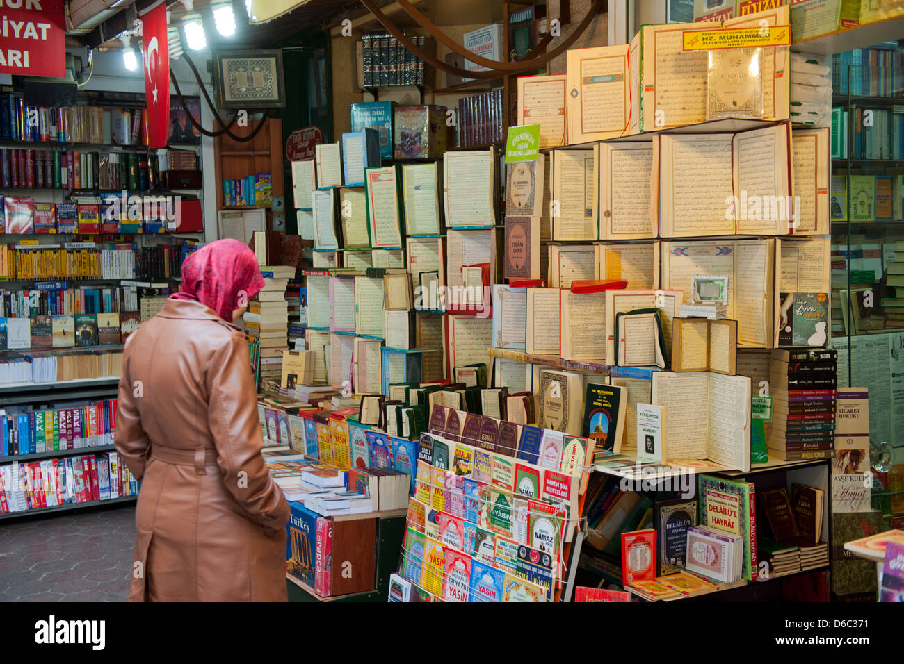Ägypten, Istanbul, Beyazit, Bücherbasar (Sahaflar Carsisi) Stockfoto