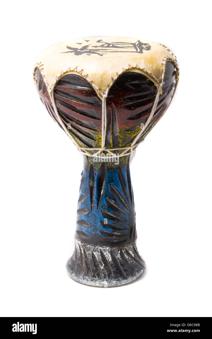Original afrikanische Djembe Trommel Stockfoto