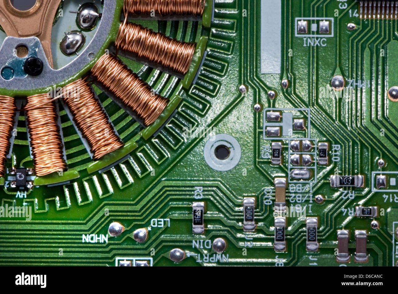 elektronischen Hintergrund Makroaufnahme Stockfoto