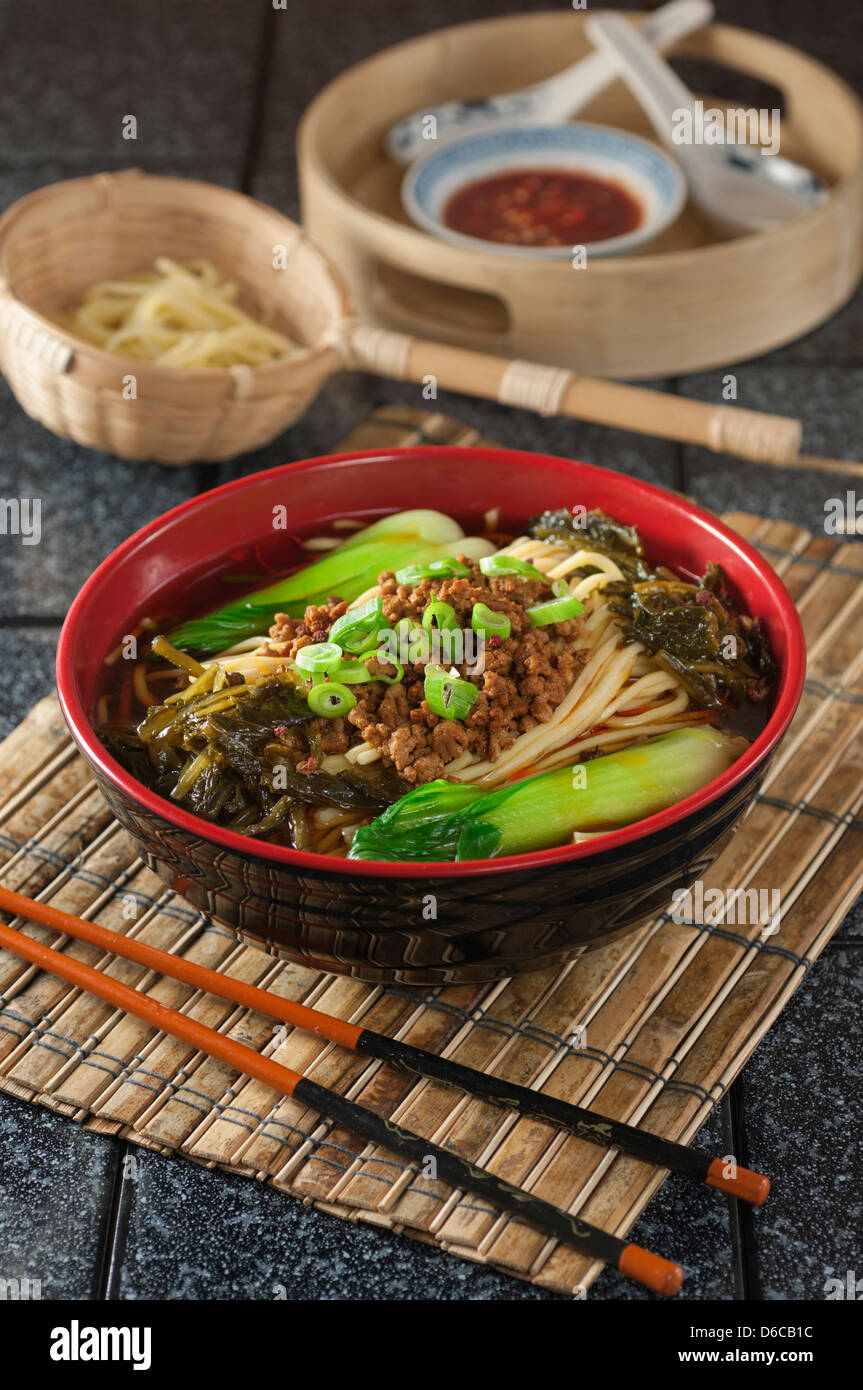 Dan Dan Nudeln Szechuan Essen China Stockfoto