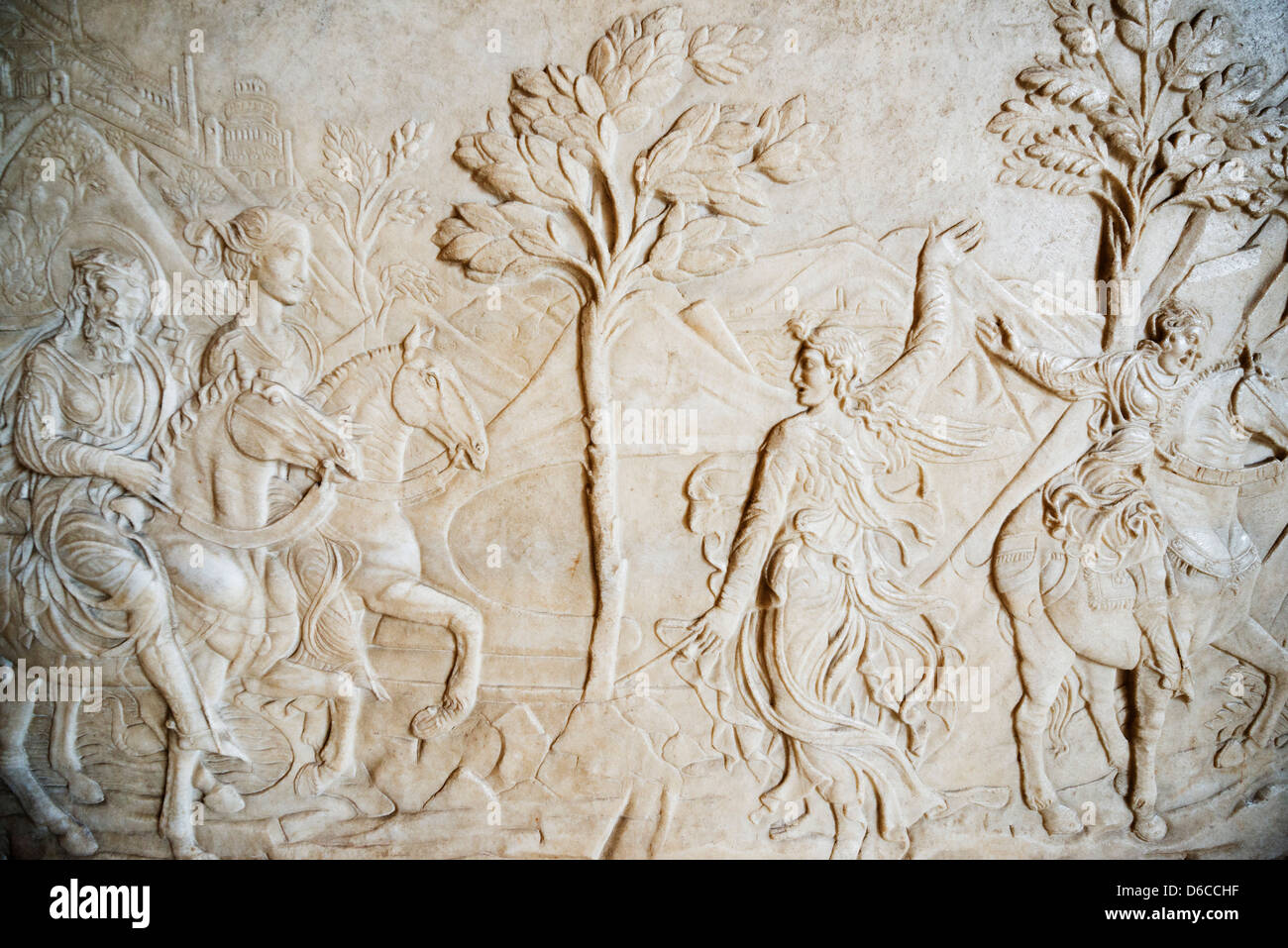 Europa, Italien, Lombardei, Mailand, Museum im Schloss Sforzesco, Marmorskulptur Stockfoto