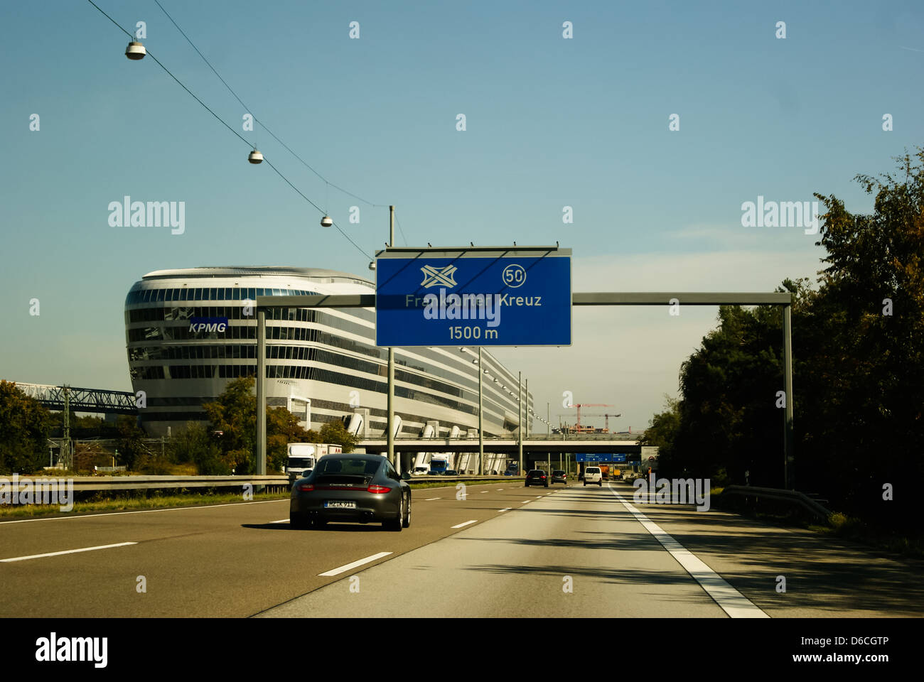 Frankfurt Flughafen, terminal, Außenansicht. Stockfoto