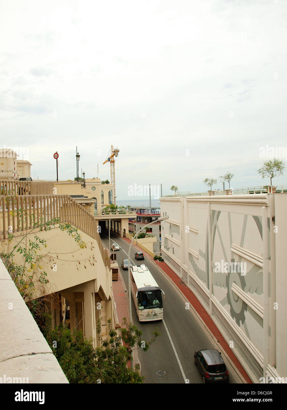 Monaco, Tunnel, Blick auf die Straße. Stockfoto