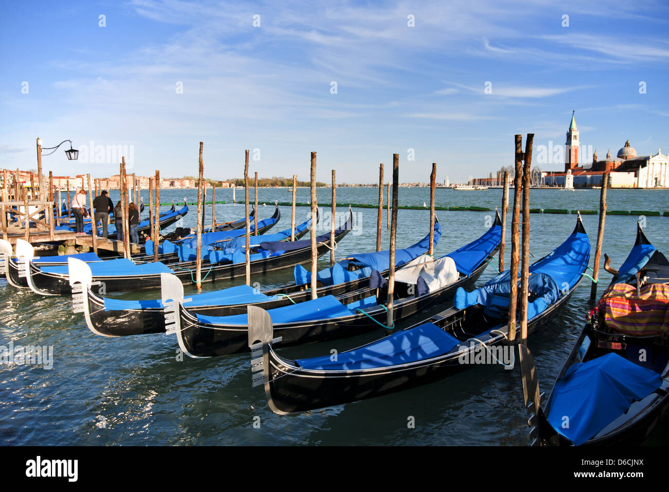 Parkplatz, Gondel Venedig Stockfoto