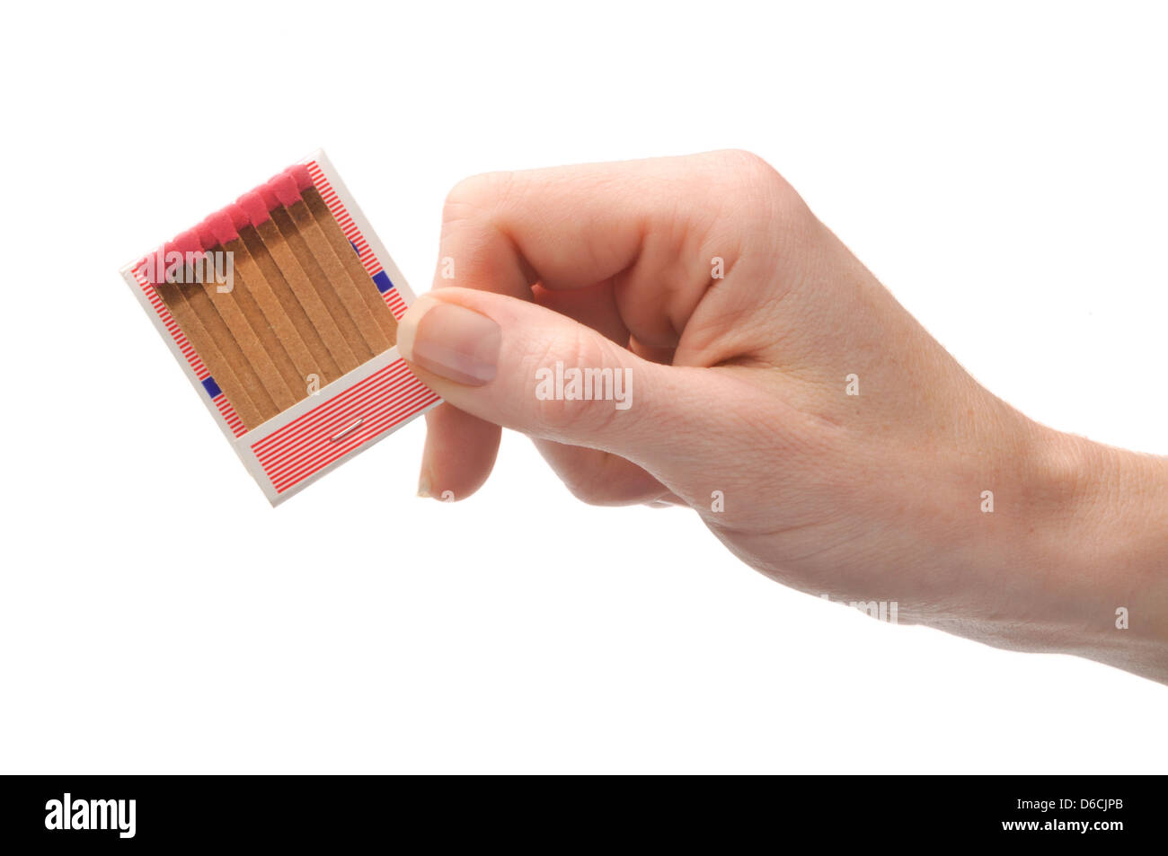 Hand halten Buch der Spiele Stockfoto