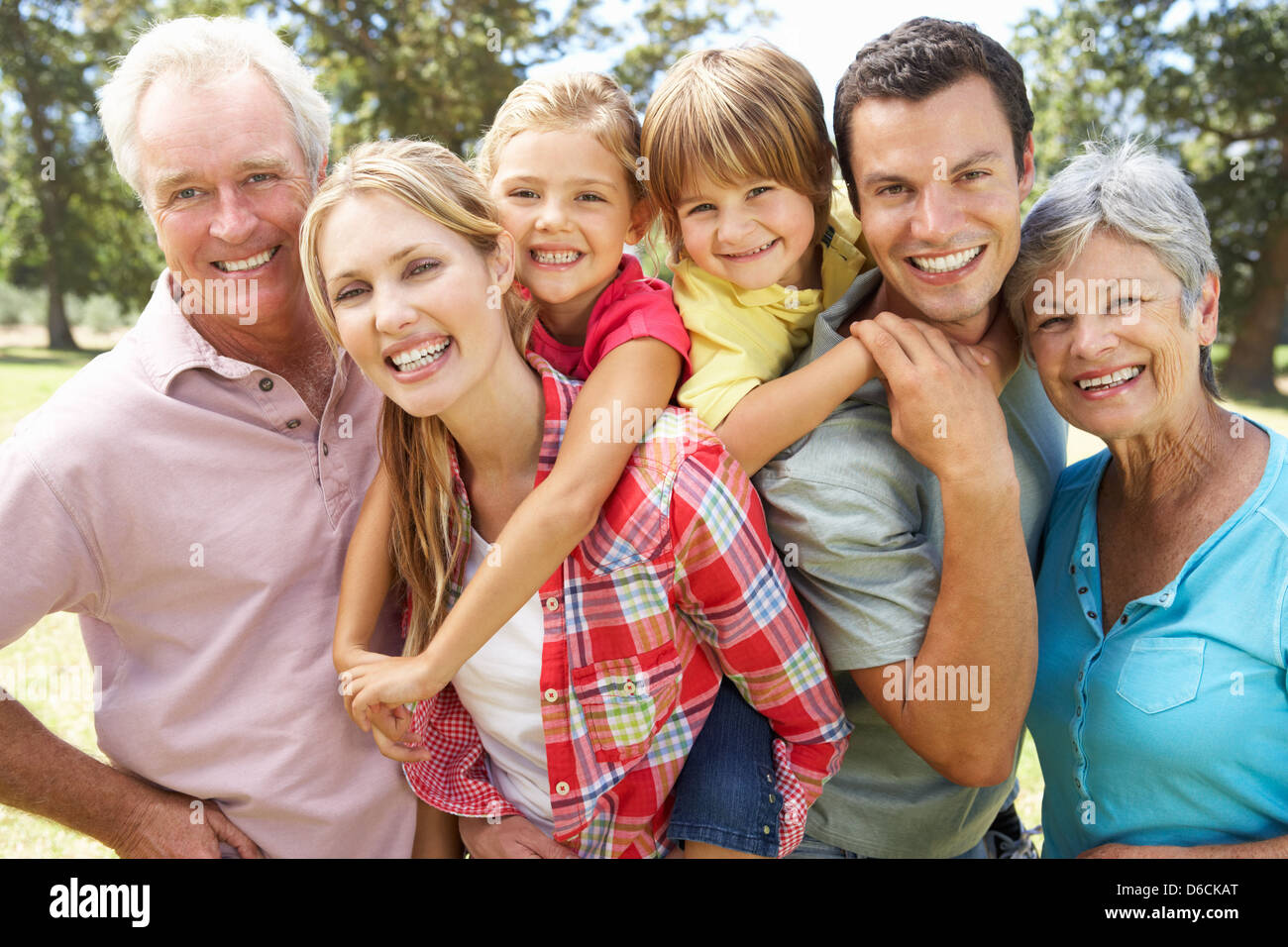 Generation, erweiterte Familie, Familienleben, Familienporträt Stockfoto