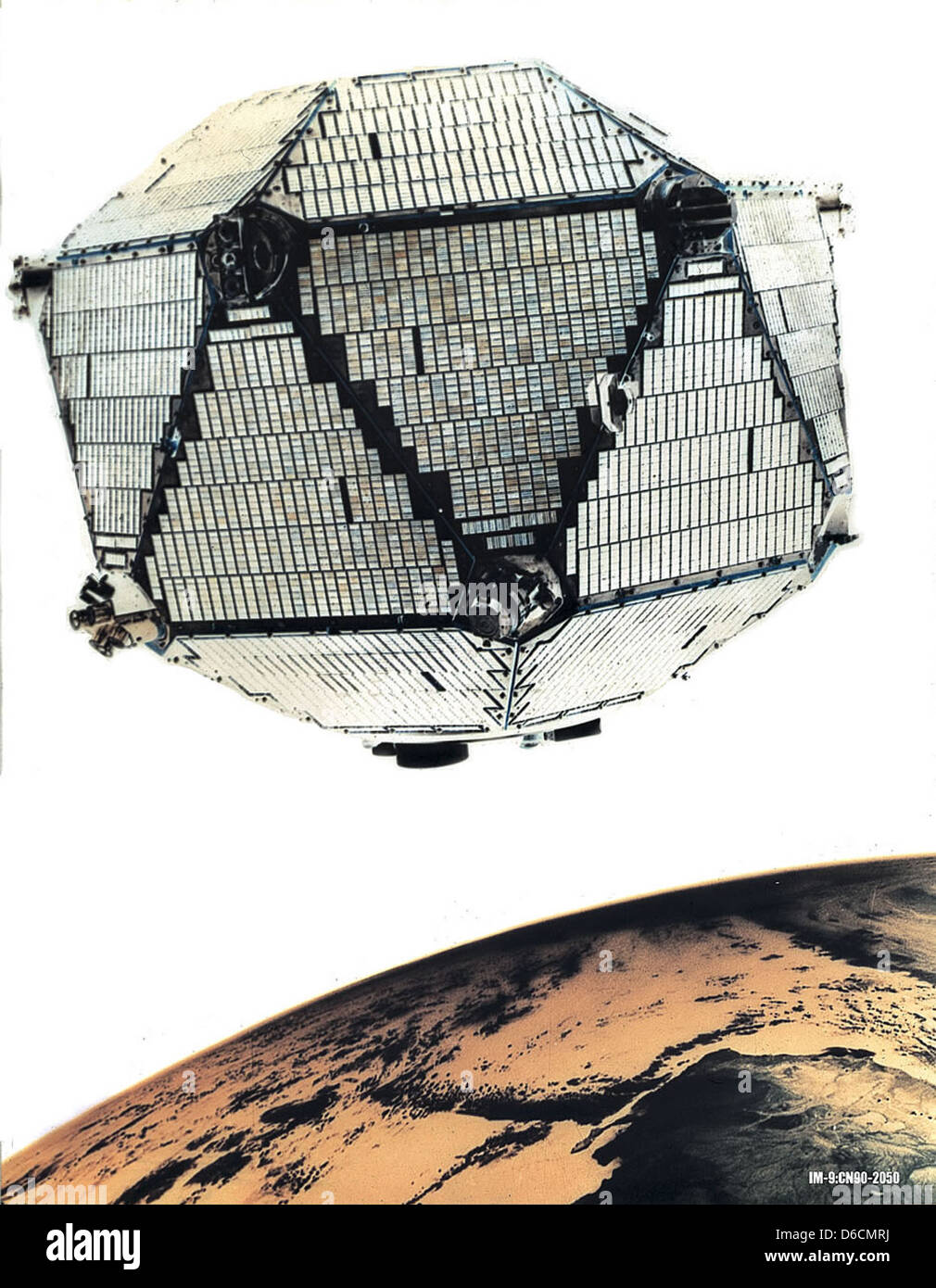 Dieses Bild zeigt den Vela Satellite, einen wichtigen Teil der Bemühungen des Los Alamos National Laboratory zur Überwachung von Atomtests. Der Satellit wurde verwendet, um nukleare Explosionen als Teil der US-Atomwaffenkontrolle während des Kalten Krieges zu erkennen. Stockfoto