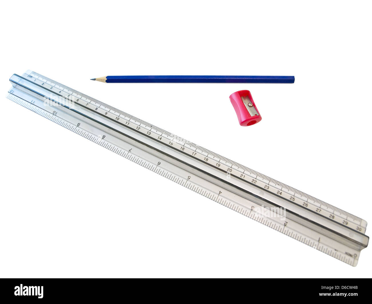 Bleistift-Lineal Mit Memo-Funktion, Rot – 10,8x5,9 Cm, Mit 1-mm-Teilung