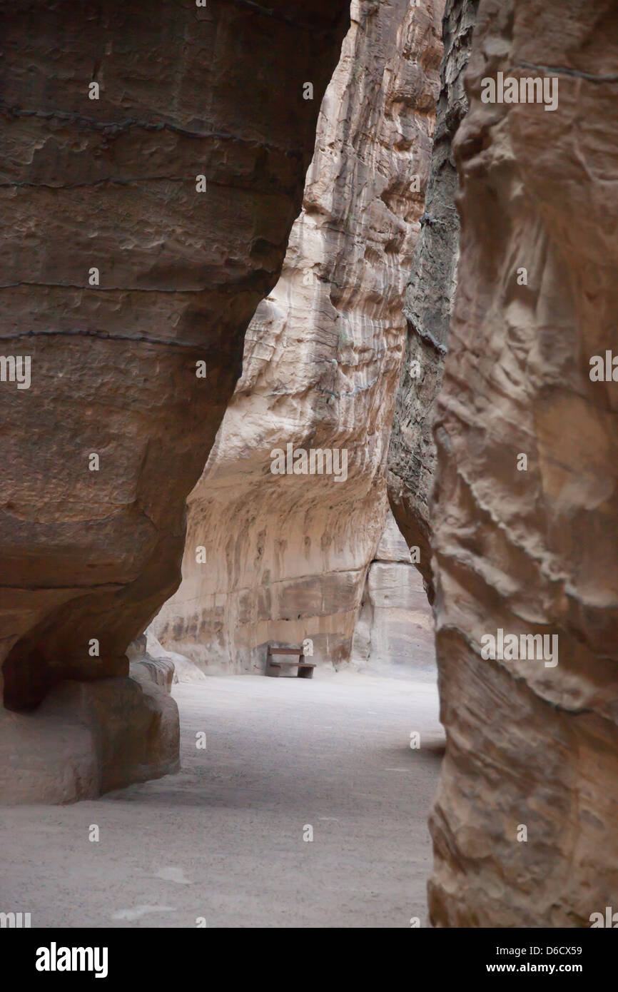 Durchgang zu den ersten Jahrhundert verlorene Stadt Petra, Jordanien Stockfoto