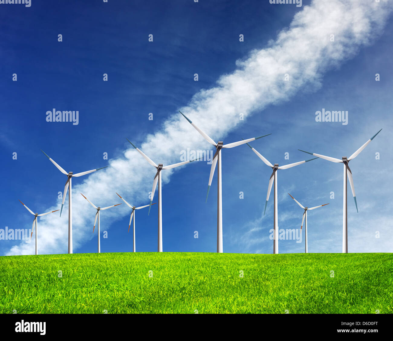 Windmühlen, Technologien der Zukunft Stockfoto