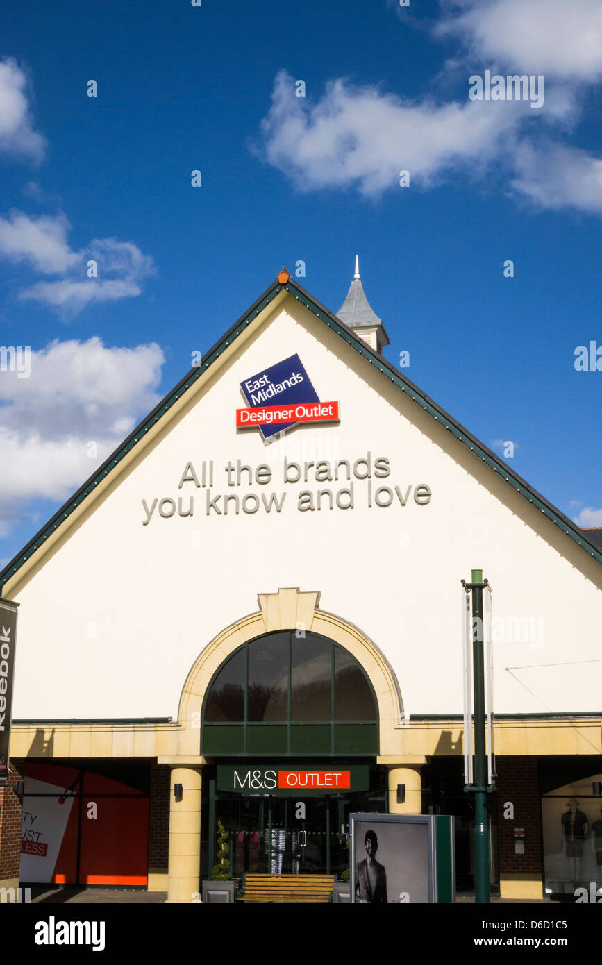 East Midlands mcarthurglen Designer Outlet Shopping Center, Derbyshire. Stockfoto