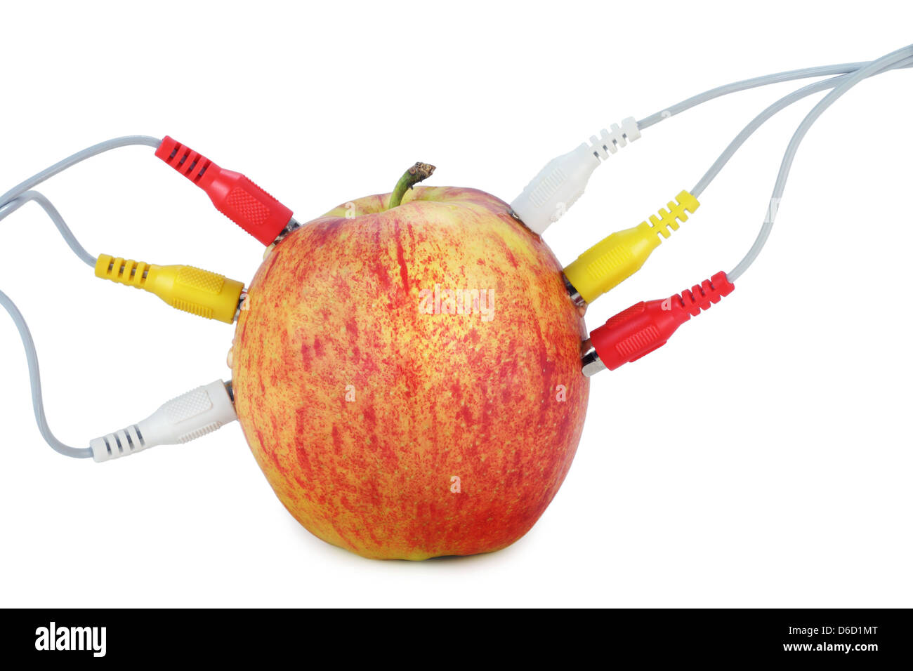 Apple im Netz Stockfoto