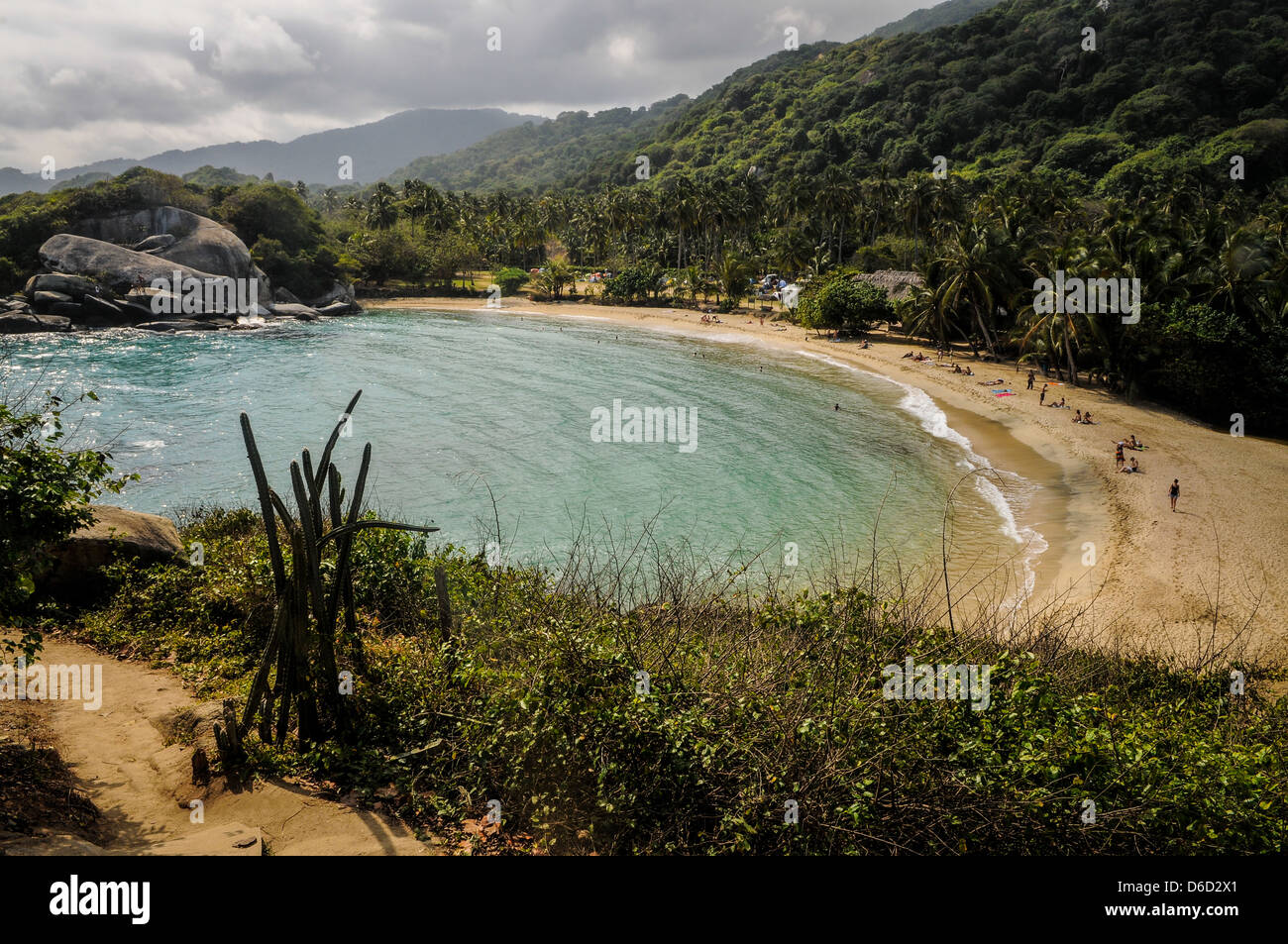 Cabo Strand. Nationalpark "Tayrona". Santa Marta (Kolumbien) Stockfoto