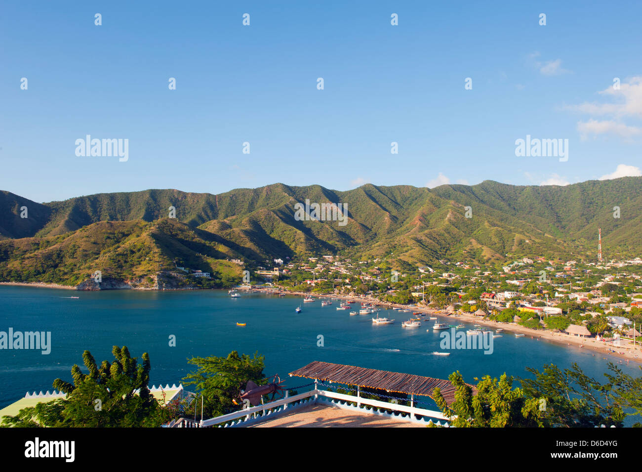 Hafen Sie in Taganga Bay, Karibikküste, Kolumbien, Südamerika Stockfoto