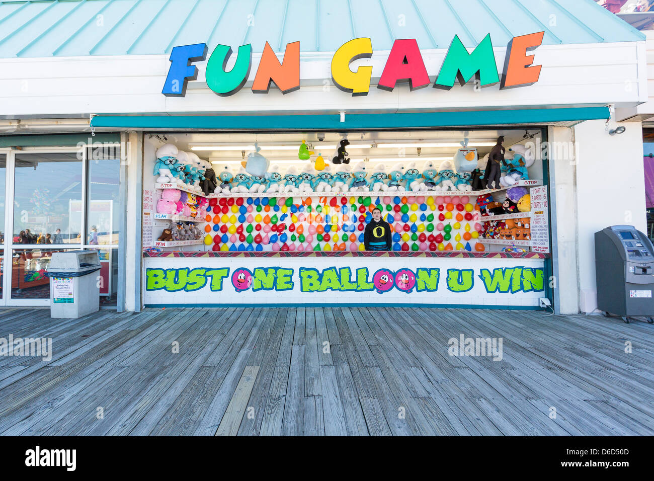 Spiel stand auf der Promenade in Punkt Pleasant, New Jersey Stockfoto