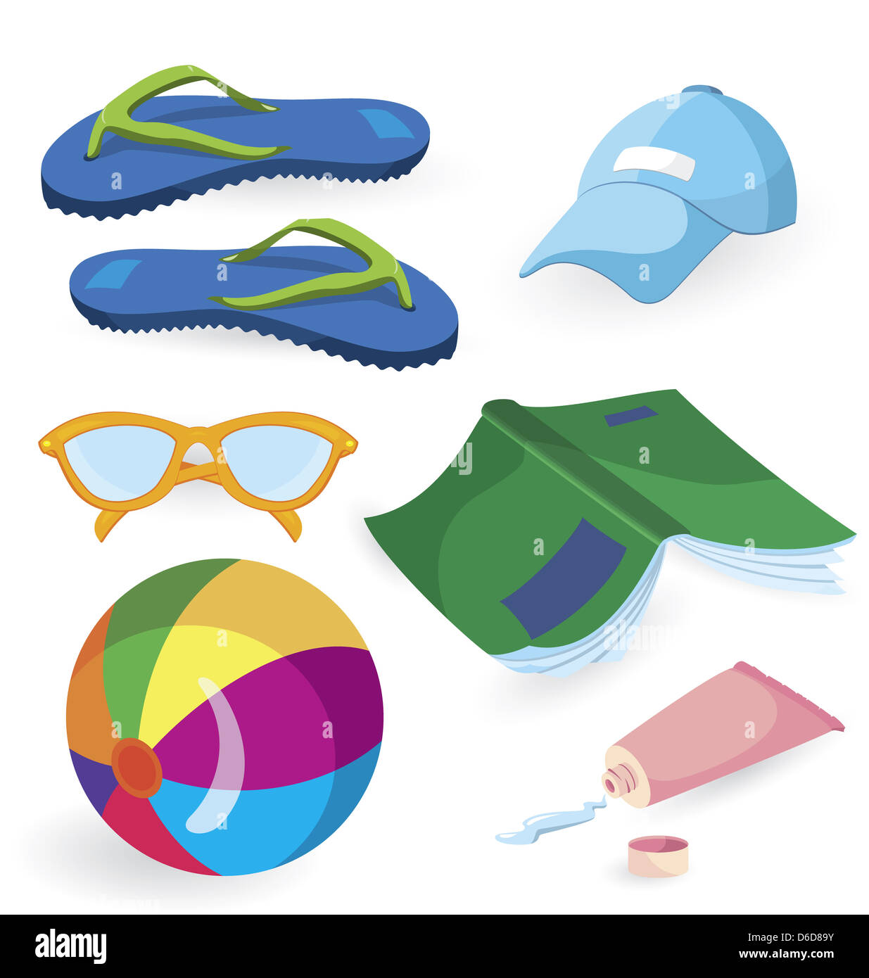 Strand-Fun-Artikel Stockfoto