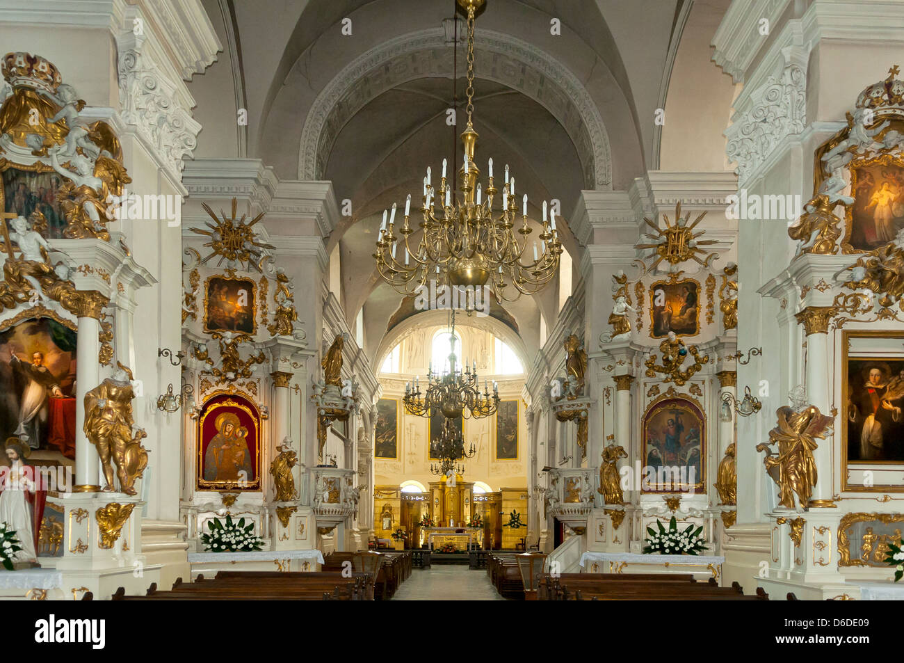 In der Dominikanerkirche, Lublin, Polen Stockfoto