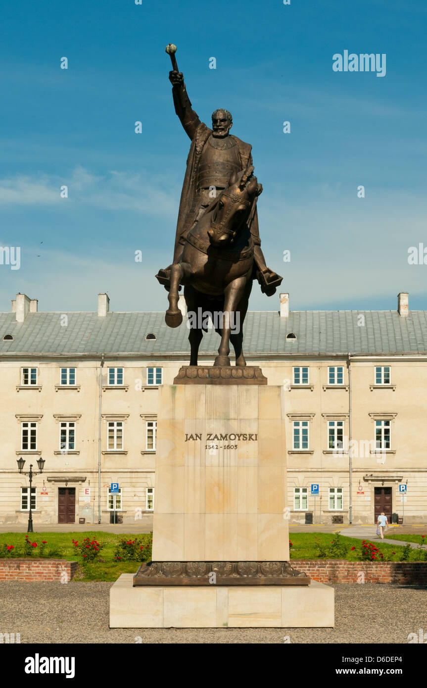 Statue von Jan Zamoyski, Zamosc, Polen Stockfoto