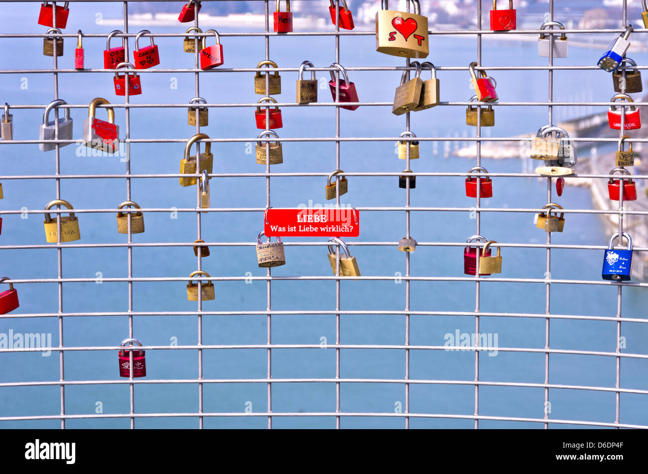 Liebesschlösser Stockfoto