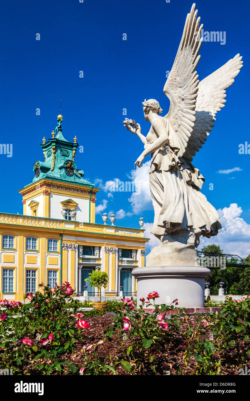 Die angelegten Gärten des 17. Jahrhunderts Wilanów königlichen Palast in Warschau, Polen. Stockfoto