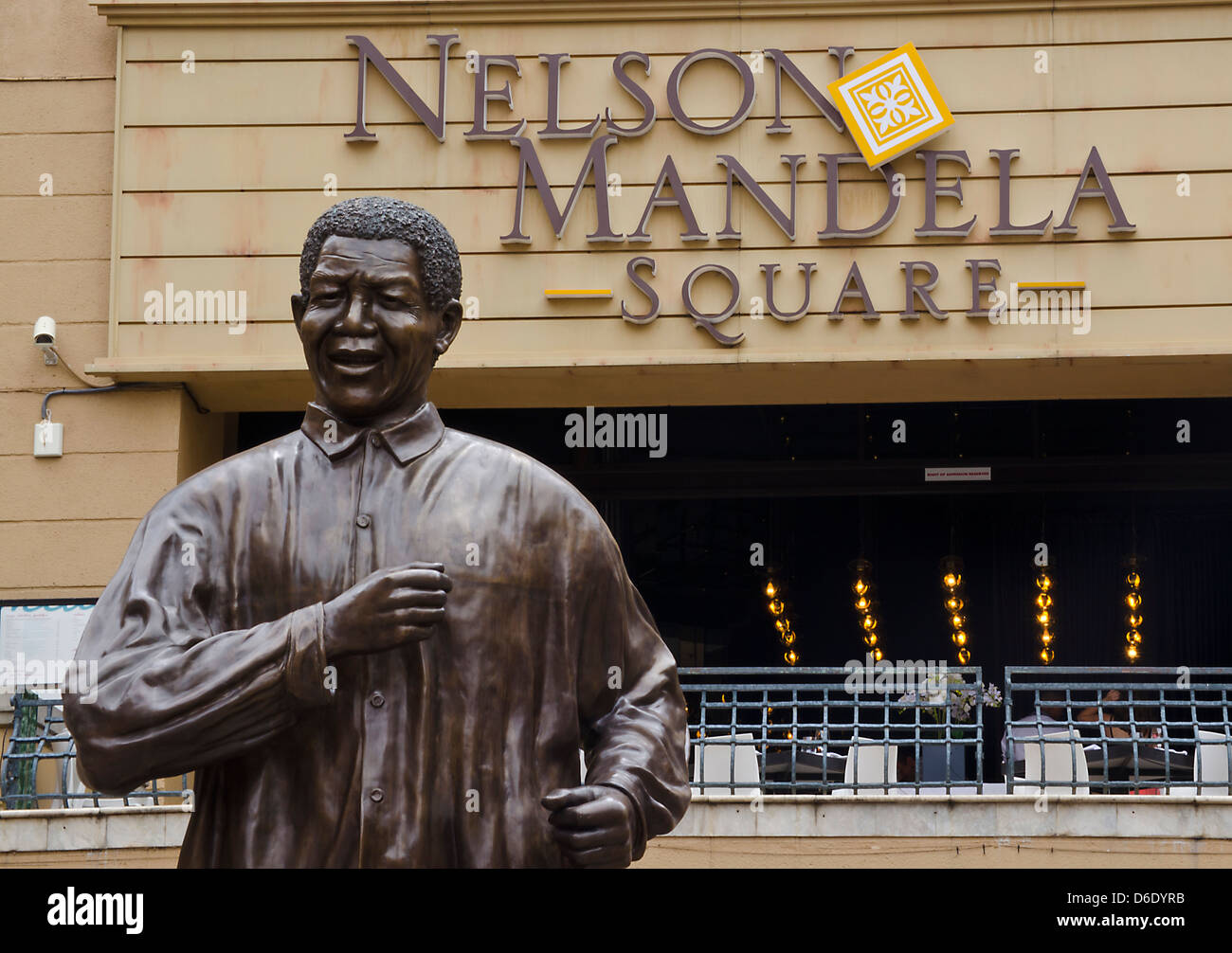 Eine Statue von Nelson Mandela in Johannesburg Stockfoto