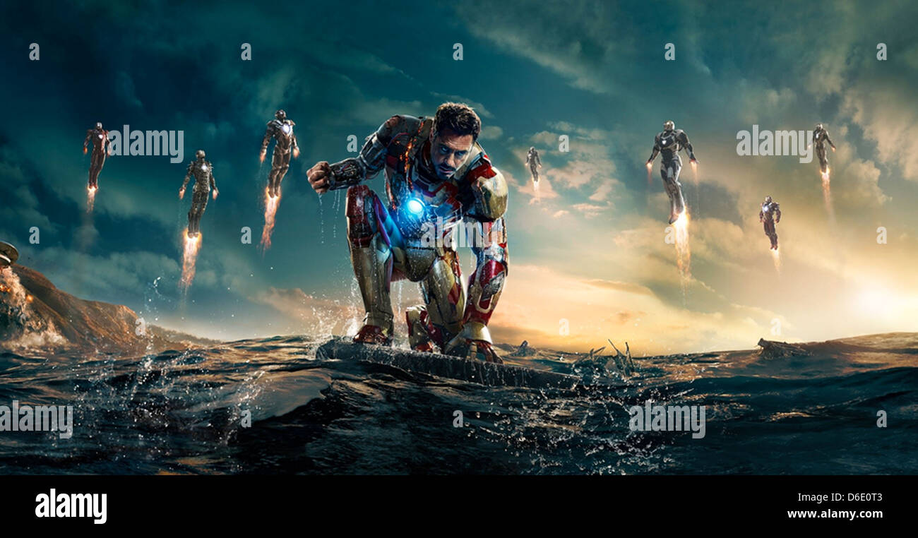 Ironman 3 film Walt Disney Bilder 2013 mit Robert Downey Stockfoto