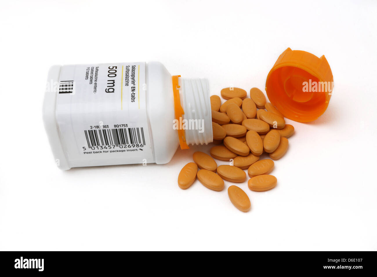 Medikamente für rheumatoide Arthritis Sulfasalazine - Tabletten Salazopyrin Stockfoto